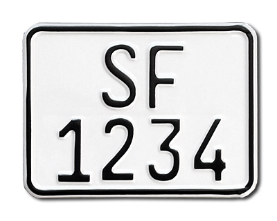17. Norwegian MC plate Streetfighter without flag 150 x 110 mm